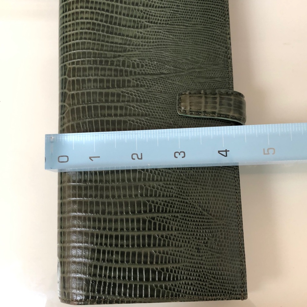 Green Filofax large wallet